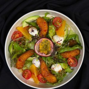 Салат маракуйя с креветками